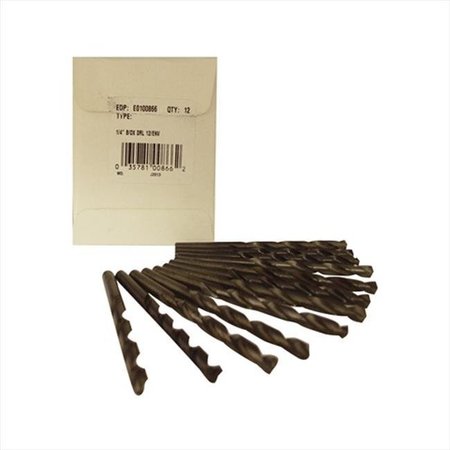 DISSTON Disston E0100866 Blu-Mol 0.25 In. Diameter Black Oxide Jobber Length Drill Bit; 12 Pack E0100866